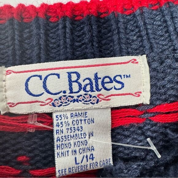 Vintage C.C bates cardigan kids size L/14 - Picture 3 of 5